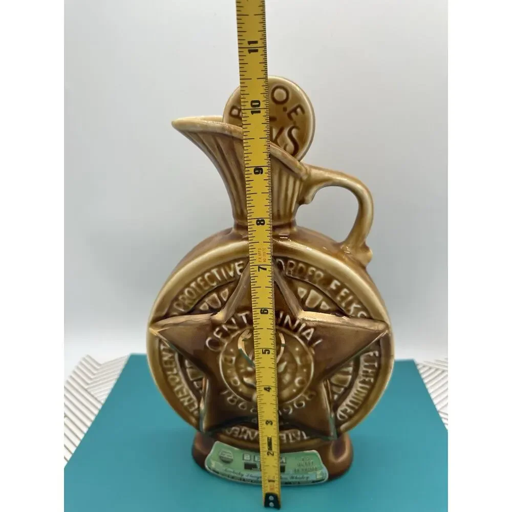 Vintage 1968 Jim Beam B.P.O.E. Elks CENTENNIAL 100 Years Whiskey Decanter Bottle